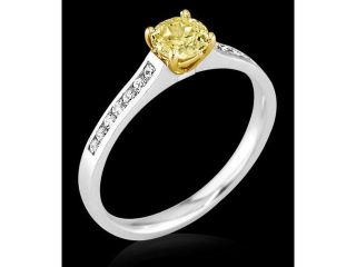 1.66 ct. yellow canary diamond engagement ring gold new