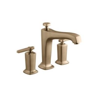 KOHLER Margaux Single Handle Deck Mount High Flow Bath Faucet Trim Kit in Vibrant Brushed Bronze (Valve Not Included) K T16236 4 BV