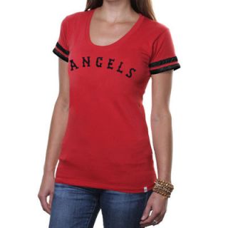 Los Angeles Angels of Anaheim 47 Brand Womens Showtime T Shirt   Red