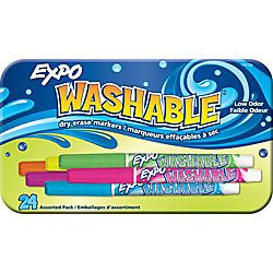 Expo Dry Erase Marker Organizer Chisel Tip Assorted 6/Set