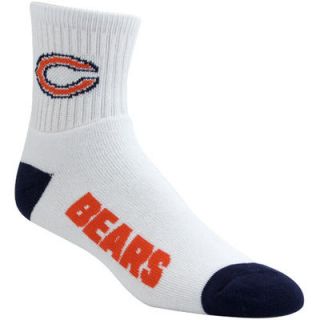 Chicago Bears Dual Color Logo Crew Socks   White
