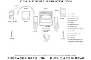 2007, 2008, 2009 Dodge Sprinter Wood Dash Kits   Sherwood Innovations 2130 R   Sherwood Innovations Dash Kits