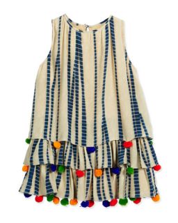 Hemant and Nandita Sleeveless Silk Chiffon Dress, Multicolor, Size 8 12