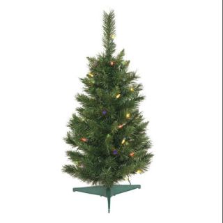 2.5' Pre Lit Imperial Pine Artificial Christmas Tree   Multi Lights