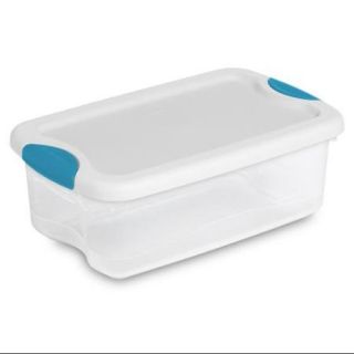 12)  Sterilite 18828012 6 Quart Clear Storage Tote Box Latching Container Lid