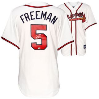 Freddie Freeman Atlanta Braves  Authentic Autographed Majestic Replica White Jersey