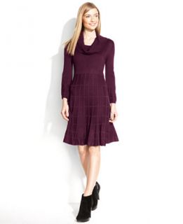 Calvin Klein Long Sleeve Cowl Neck Sweater Dress