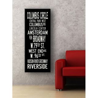 Upper West Textual Art Giclee Printed on Canvas by Uptown Artworks