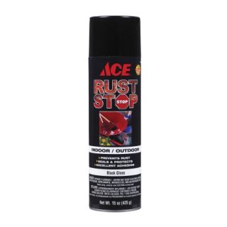 Ace 15oz Gloss Black Rust Stop Spray Paint   Specialty Paints