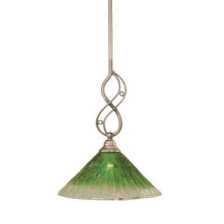 Filament Design Concord 1 Light Brushed Nickel Pendant with Kiwi Green Crystal Glass CLI TL5012234