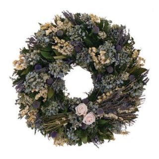 The Christmas Tree Company Thistle and Bloom 22 in. Dried Floral Wreath DISCONTINUED NG9224610CTC