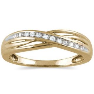 Szul Jewelry 10K Yellow Gold Round Cut Diamond Ring