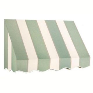 AWNTECH 3 ft. San Francisco Window/Entry Awning (56 in. H x 36 in. D) in Olive/Tan Stripe CF43 3SLCR