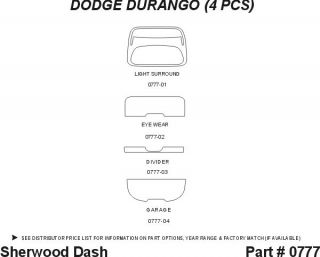 1999, 2000 Dodge Durango Wood Dash Kits   Sherwood Innovations 0777 CF   Sherwood Innovations Dash Kits