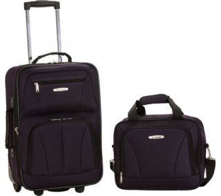 Rockland 2 Piece Luggage Set F102   Purple