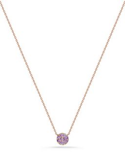 Dana Rebecca Designs 14K Rose Gold and Pink Sapphire Lauren Joy Mini Necklace, 16"