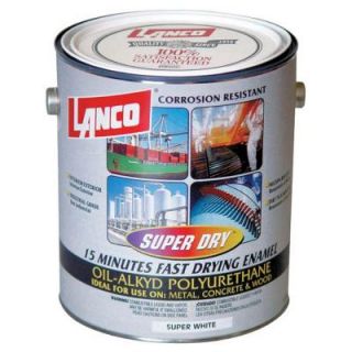 Lanco Super Dry 1 Gal. Oil Alkyd Polyurethane Super White Fast Drying Enamel SD900 4