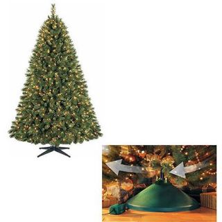 Your Choice 7.5' ft Pre Lit Christmas Tree and Rotating Stand Bundle