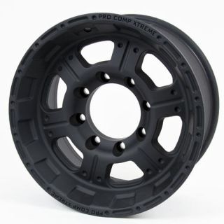 Pro Comp Alloy Wheels   Series 7089, 16x8 with 8 on 6.5 Bolt Pattern   Flat Black