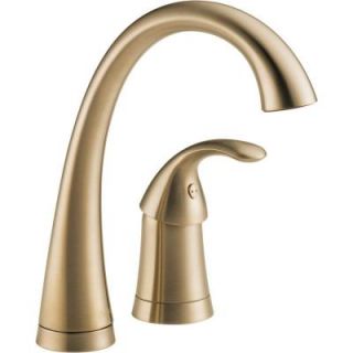 Delta Pilar Waterfall Single Handle Bar Faucet in Champagne Bronze 1980 CZ DST