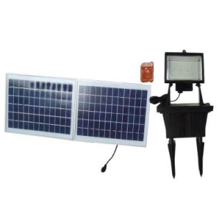Solar Goes Green Solar Black Outdoor LED Flood Light with Remote Control SGG F156 3R