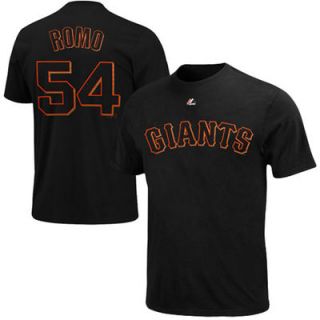 Majestic Sergio Romo San Francisco Giants Player T Shirt   Black