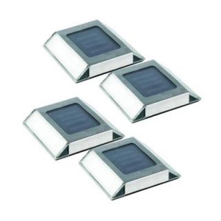 Nature Power Stainless Steel Outdoor Solar Pathway Light (4 Pack) 21072