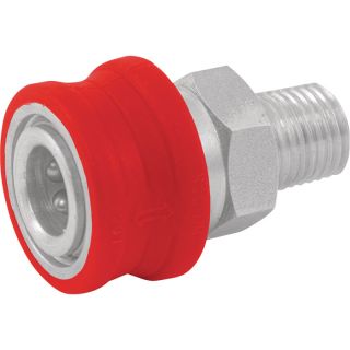 NorthStar Pressure Washer Insulated Quick-Connect Coupler — 1/4in. NPT-M, 5000 PSI, 12.0 GPM, Stainless Steel, Model# 2100386P  Pressure Washer Quick Couplers