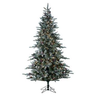 Ft. Pre Lit Lightly Flocked McKinley Pine Christmas Tree  Clear