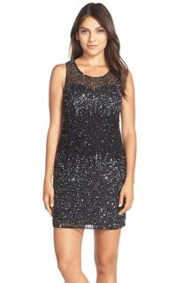 Adrianna Papell Embellished Mesh Dress