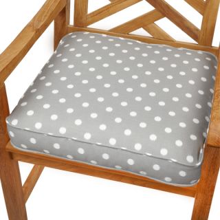 Grey Dots 19 inch Indoor/ Outdoor Corded Chair Cushion