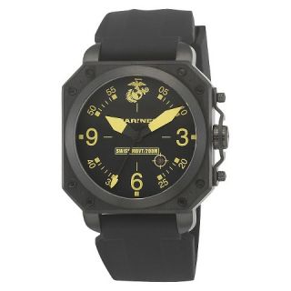 Mens Wrist Armor U.S. Marine Corps C4 Swiss Quartz Watch   Black
