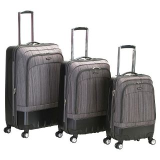 Rockland Luggage Milan 3 Piece Hybrid Eva/ABS Luggage Set   Brown