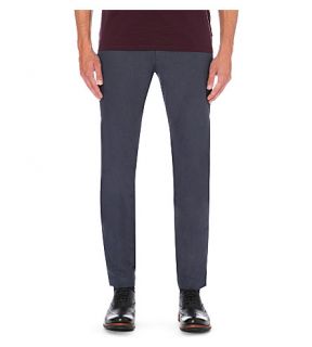TED BAKER   Patterned slim fit stretch cotton trousers