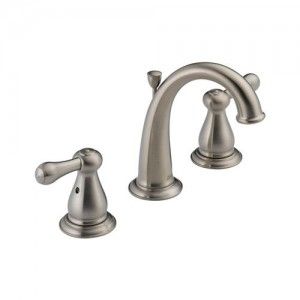 Delta 3575 SSMPU DST Leland Two Handle Widespread Lavatory Faucet   Stainless Steel