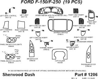 2000, 2001, 2002 Ford F 150 Wood Dash Kits   Sherwood Innovations 1206 N50   Sherwood Innovations Dash Kits