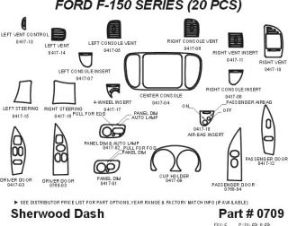 1997, 1998, 1999 Ford F 150 Wood Dash Kits   Sherwood Innovations 0709 N50   Sherwood Innovations Dash Kits