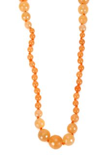 Faceted Orange Agate Endless Necklace