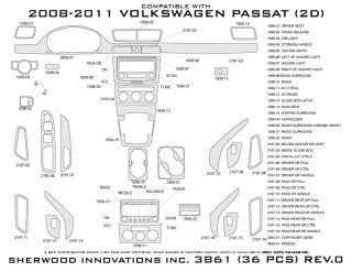 2008, 2009 Volkswagen Passat Wood Dash Kits   Sherwood Innovations 3861 CF   Sherwood Innovations Dash Kits