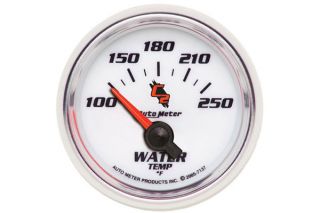 AutoMeter 7137   Range 100°   250° F, short sweep/electric Water Temperature   2 1/16" Temperature   Gauges