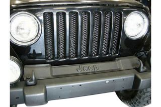 2007 2016 Jeep Wrangler Mesh Grilles   Rampage 86512   Rampage 3D Mesh Grille