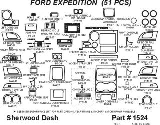 2003 2006 Ford Expedition Wood Dash Kits   Sherwood Innovations 1524 N50   Sherwood Innovations Dash Kits