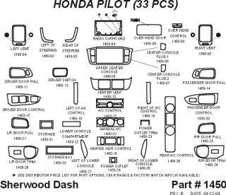 2003, 2004 Honda Pilot Wood Dash Kits   Sherwood Innovations 1450 N50   Sherwood Innovations Dash Kits