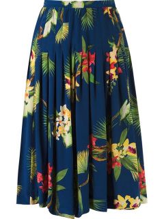 Isolda Midi Pleated Floral Skirt   Destination Brazil