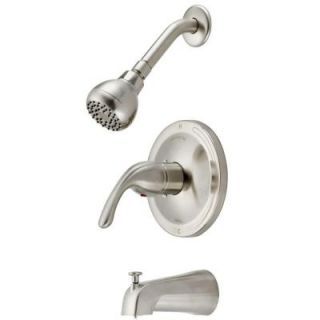 Glacier Bay Builders 1 Handle 1 Spray Tub and Shower Faucet in Brushed Nickel F1AA0005BNV