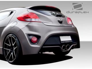 2012 2013 Hyundai Veloster Duraflex Turbo Look Rear Bumper Cover   1 Piece