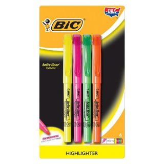 BIC® Brite Liner® Highlighter, Medium Tip, 4ct   Multicolor Ink