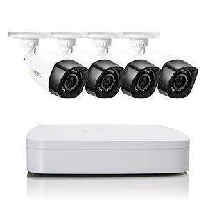 Q See 4 Ch DVR w/4 HD Cameras Security System   720p, 80ft Night Vision, 12 IR LEDs, Weatherproof, Indoor/Outdoor, 1TB HDD, H.264, BNC In, HDMI/VGA Out, RCA, Smartphone/Tablet Compatible   QC938 4V2 1