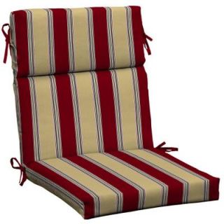Hampton Bay Chili Stripe High Back Outdoor Chair Cushion JC33062X 9D1
