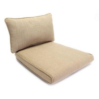 Hampton Bay Woodbury Textured Sand Replacement Outdoor Dining Chair Cushion WDYC1CU SET T